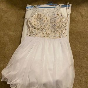 Stunning prom dress with rhinestones